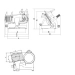 Αλλαντομηχανή Λεπίδα 300mm PALLADIO 300 AUT. SRM-PALLADIO 300 AUT.
